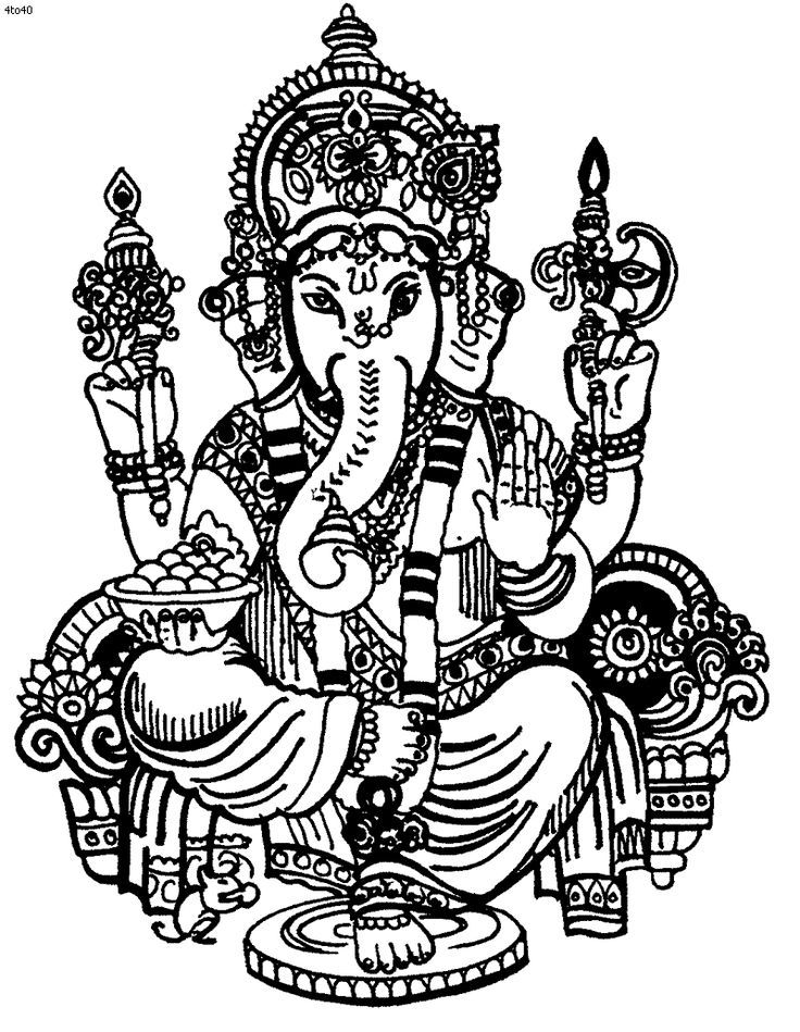 Lord Ganesha #1 Drawing by Sharda Rastogi - Pixels-saigonsouth.com.vn