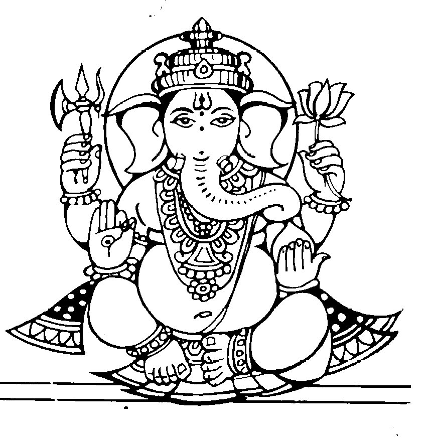 Lord Ganesh High-Quality Drawing