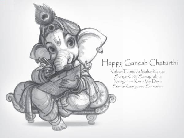 Lord Ganesh Pic Drawing
