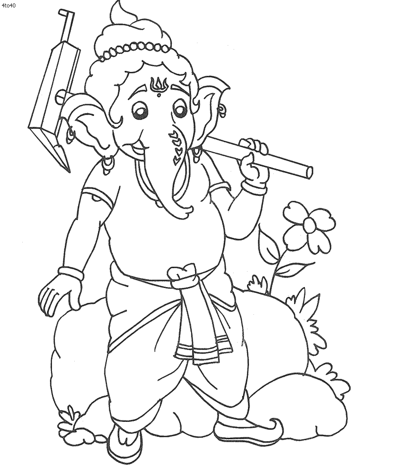 Lord Ganesha Pic Drawing