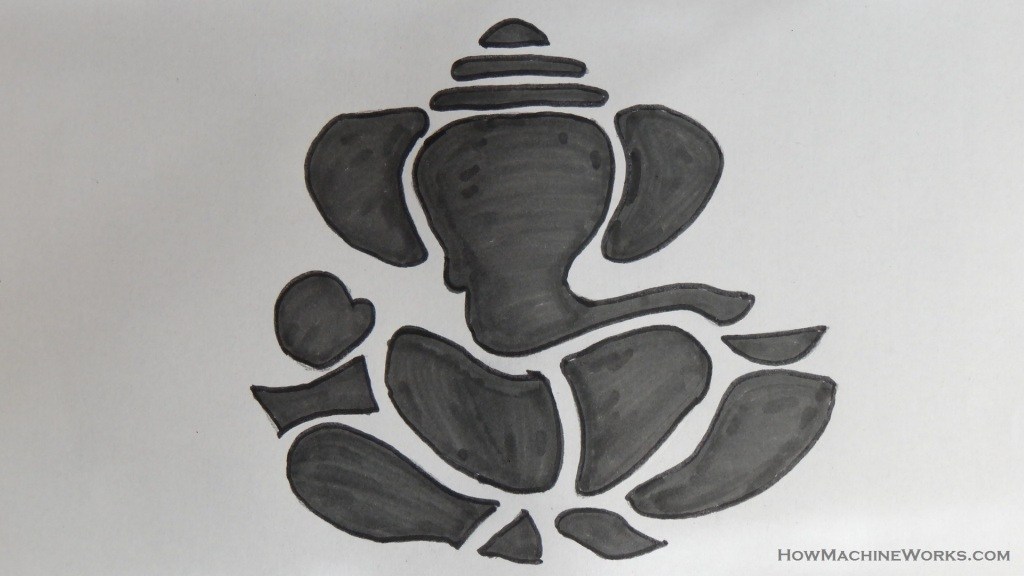 Lord Ganesha Realistic Drawing