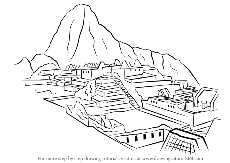 Machu Picchu Picture Drawing