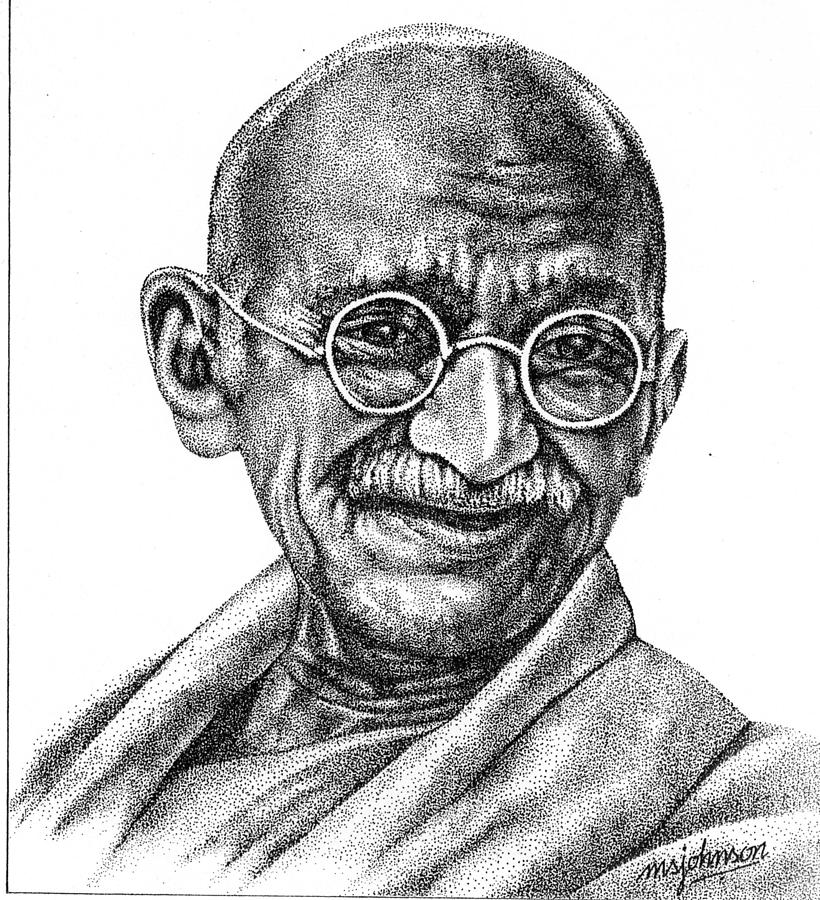 Mahatma Gandhi Amazing Drawing