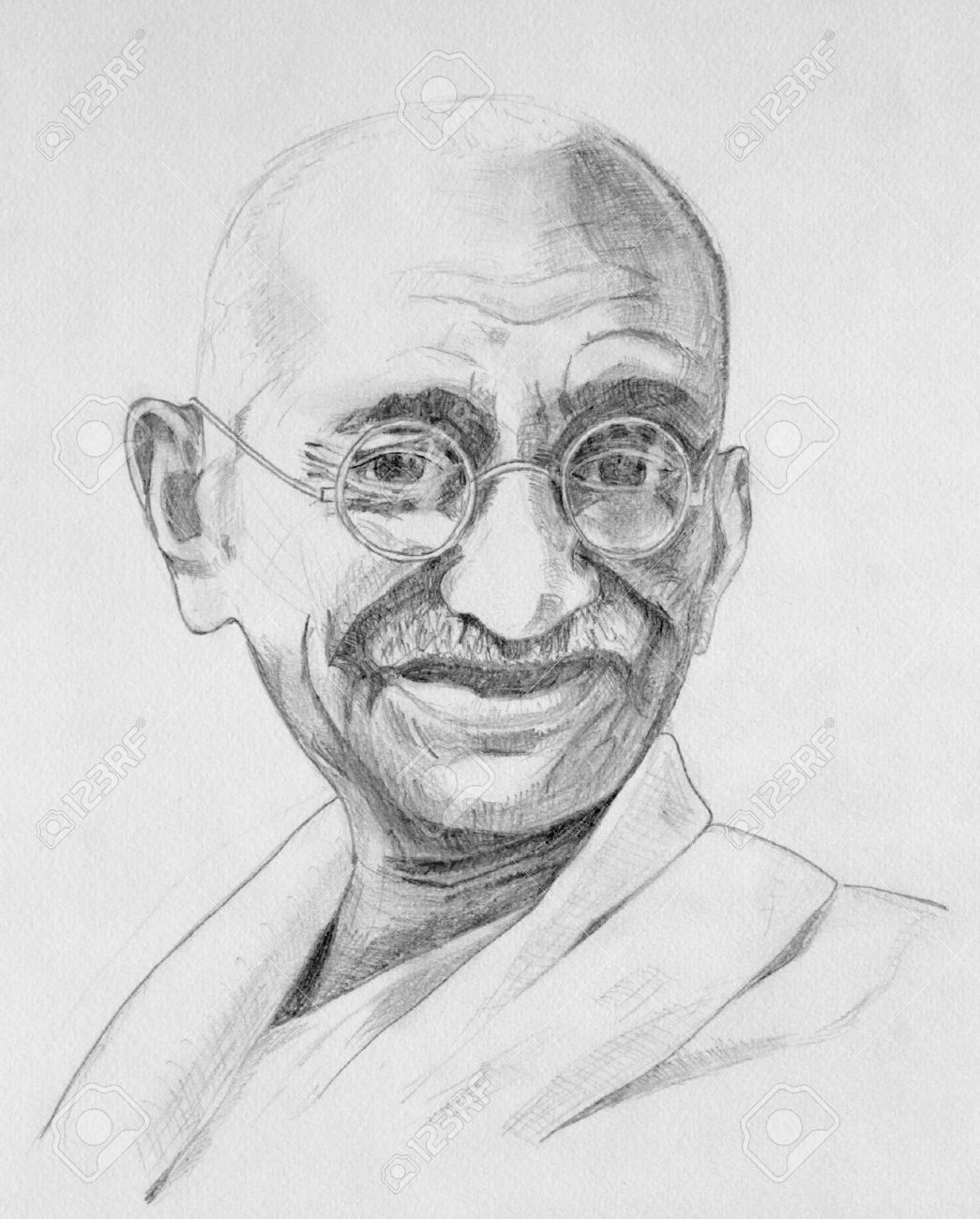 Mahatma Gandhi Drawing Pic