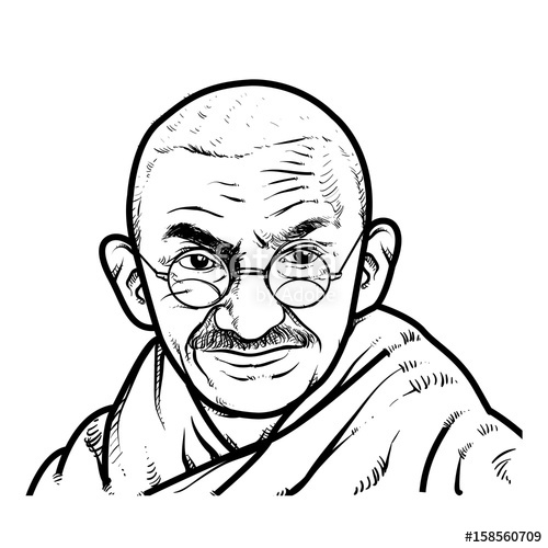 Mahatma Gandhi Photo Drawing