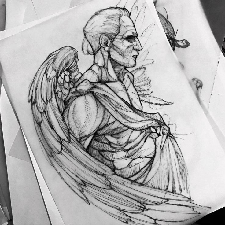 Male Angel Drawing