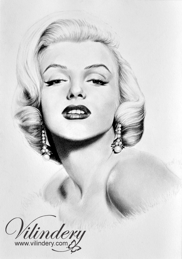 Marilyn Monroe Realistic Drawing