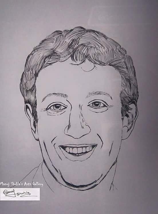 Mark Zuckerberg Beautiful Image Drawing