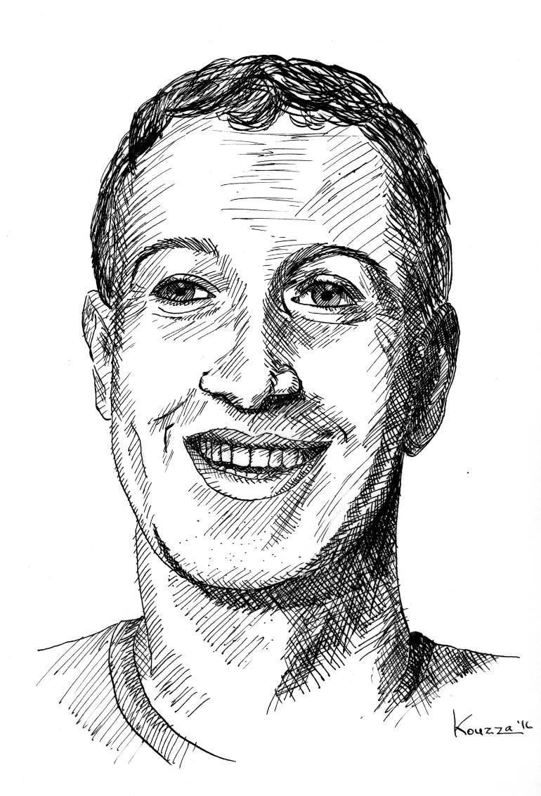 Mark Zuckerberg Image Drawing