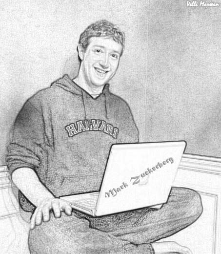 Mark Zuckerberg Photo Drawing