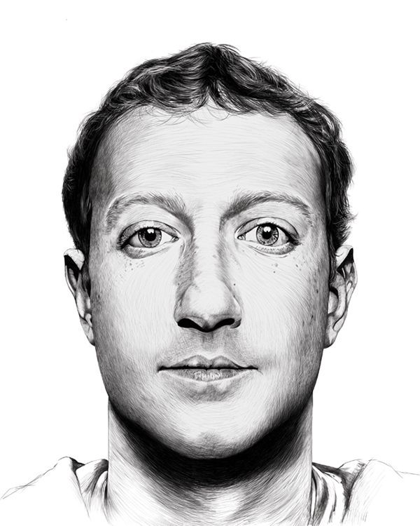Mark Zuckerberg Picture Drawing