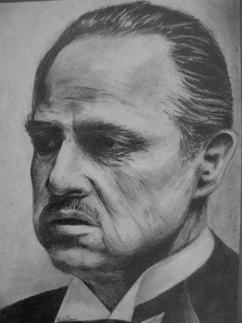 Marlon Brando Beautiful Image Drawing