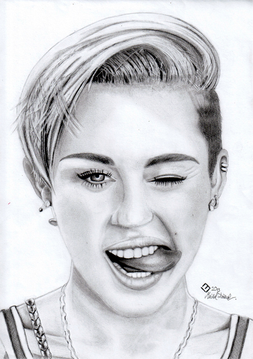 Miley Cyrus Beautiful Image Drawing