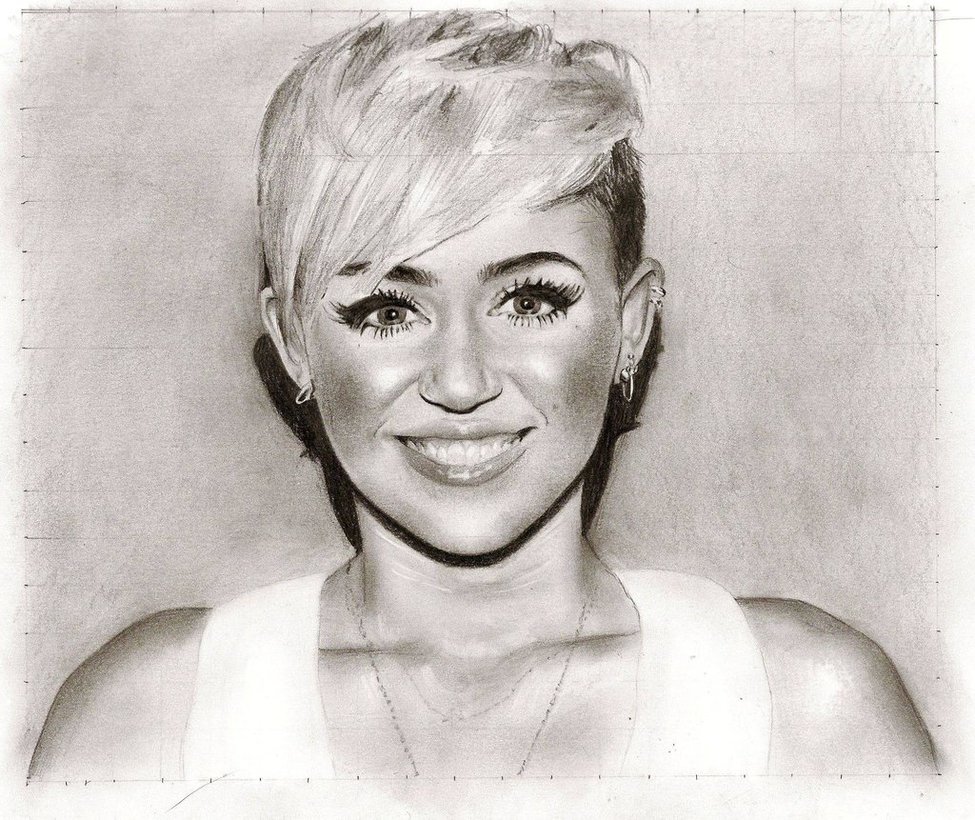 Miley Cyrus High-Quality Drawing