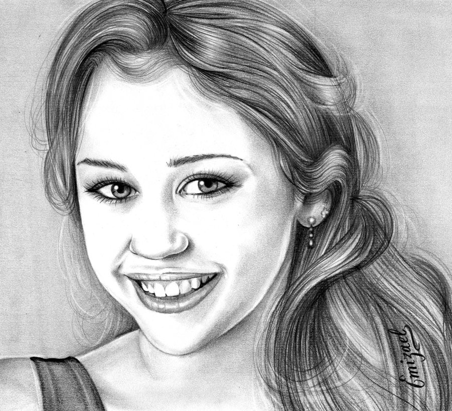 Miley Cyrus Image Drawing