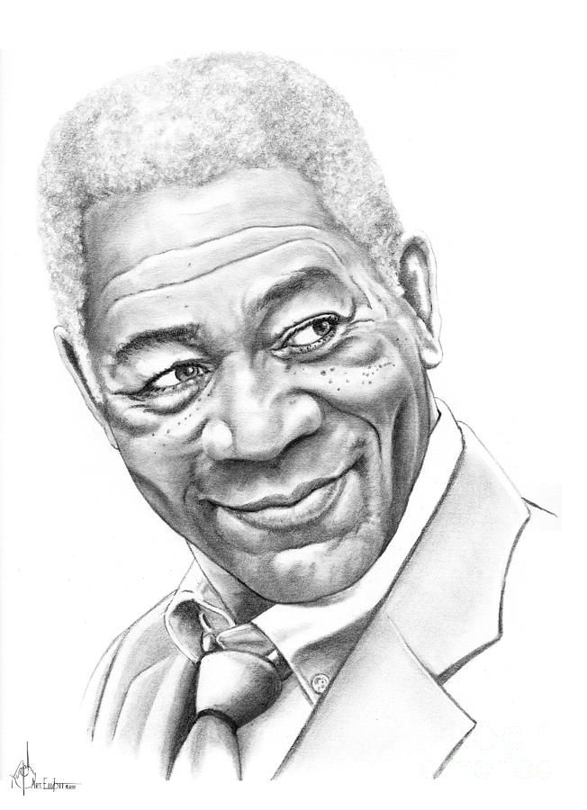 Morgan Freeman Photo Drawing