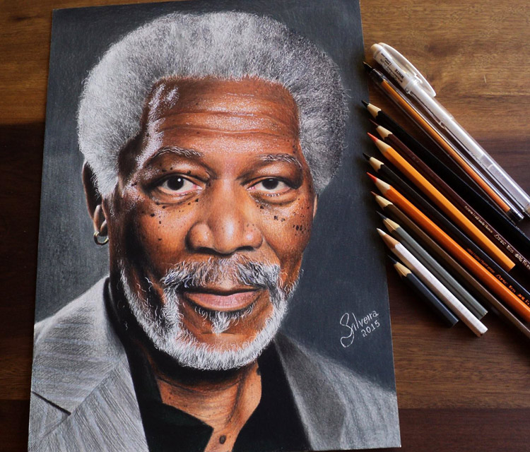 Morgan Freeman Picture Drawing