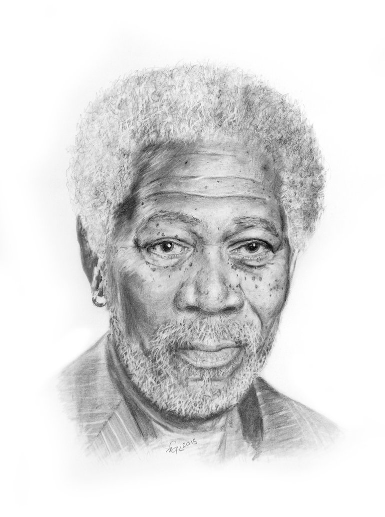 Morgan Freeman Realistic Drawing