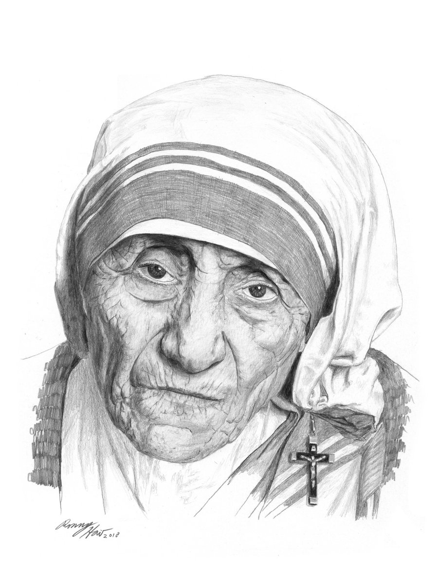Mother Teresa Amazing Drawing