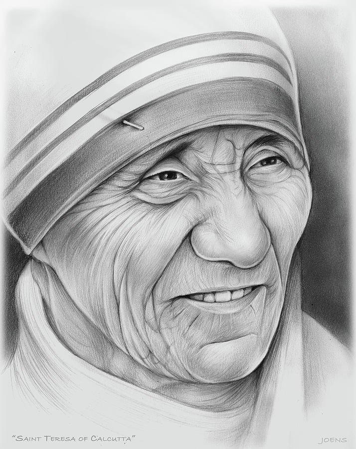 Mother Teresa Amazing Drawing