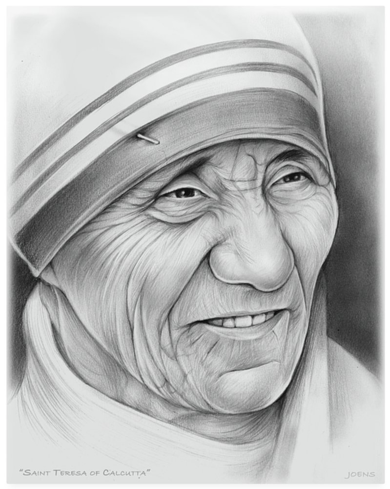 Mother Teresa Beautiful Image Drawing