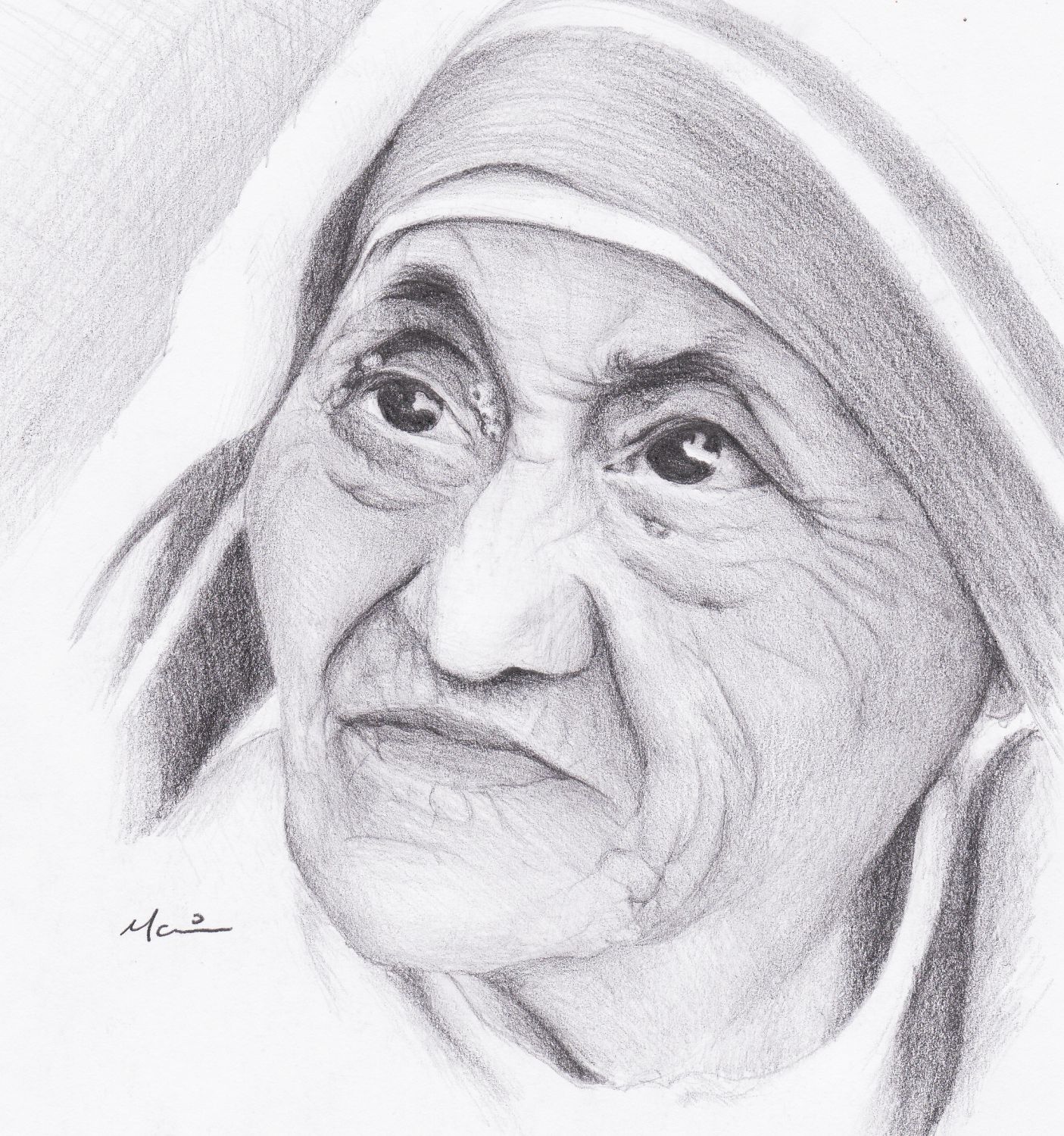 Mother Teresa Best Drawing