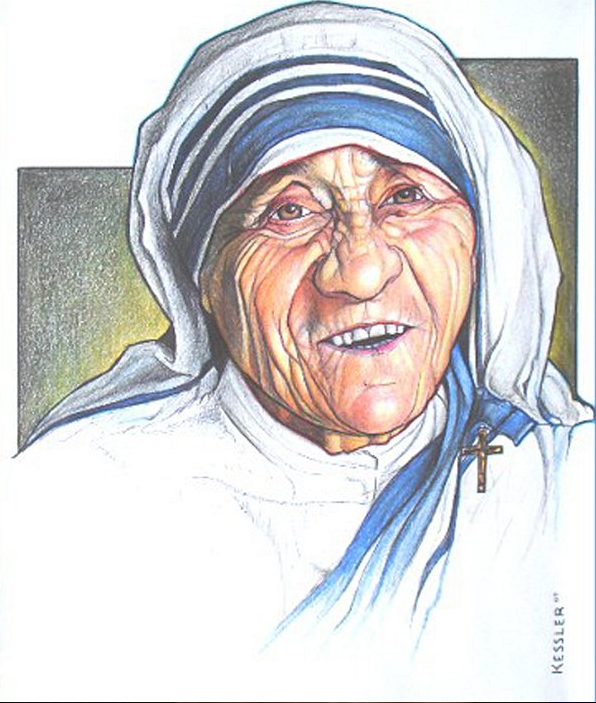 Pencil drawing of Mother Teresa de Calculta  Steemit