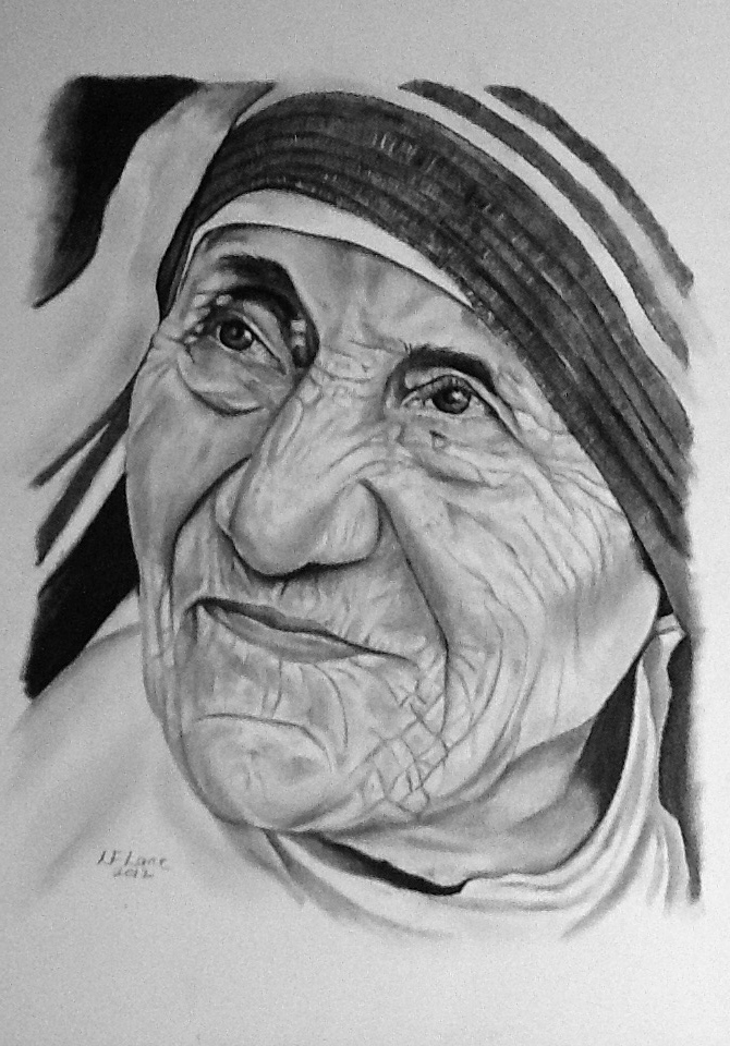 Mother Teresa High-Quality Drawing