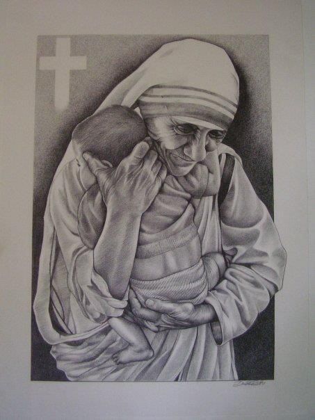 Mother Teresa Photo Drawing