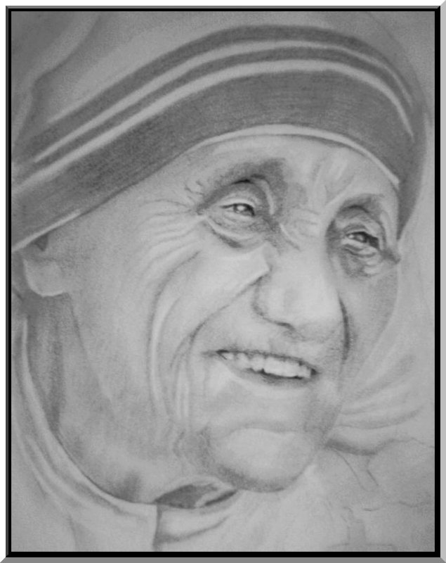 Mother Teresa Photo Drawing