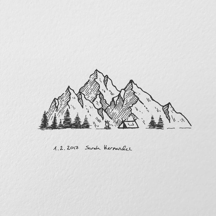 Mountain Photo Drawing