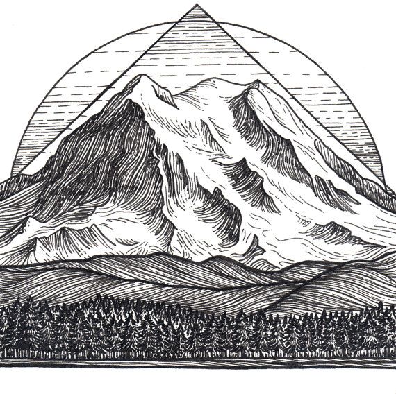 Mountain Picture Drawing