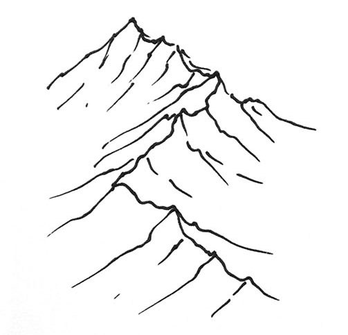 Mountain Realistic Drawing