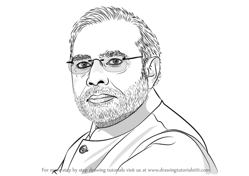 Narendra Modi Photo Drawing
