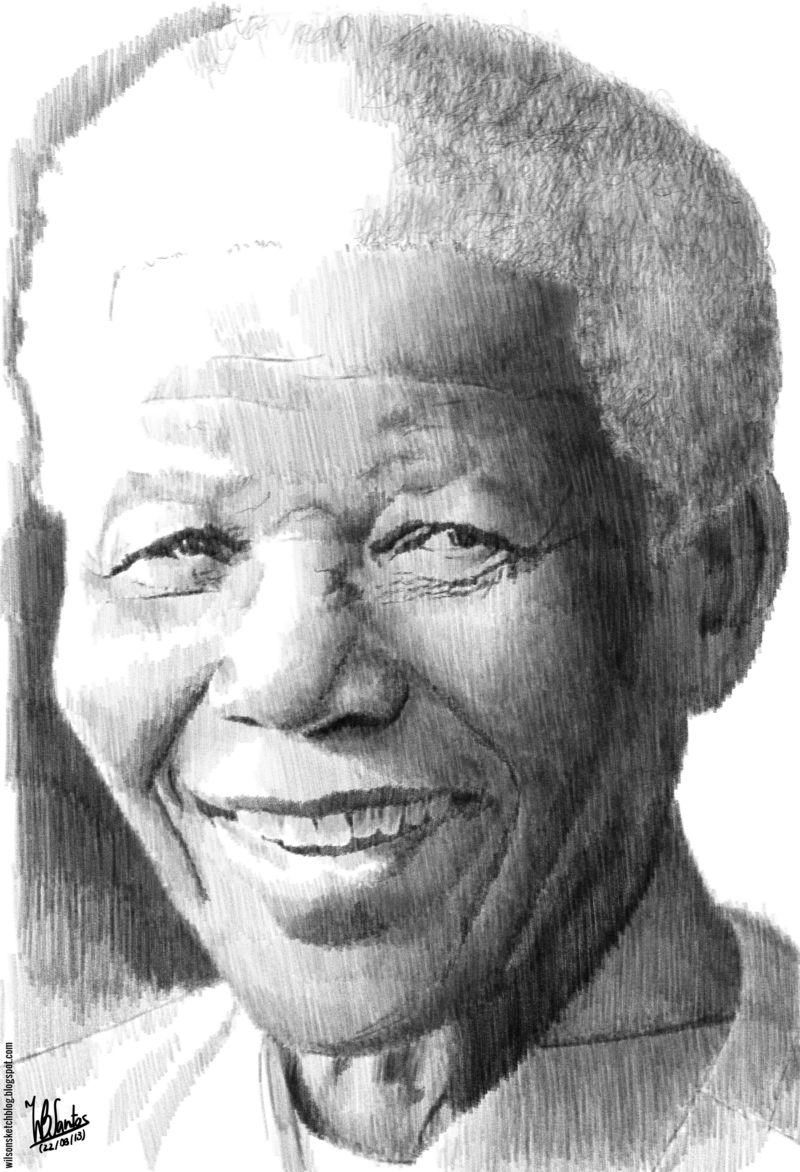 Nelson Mandela High-Quality Drawing