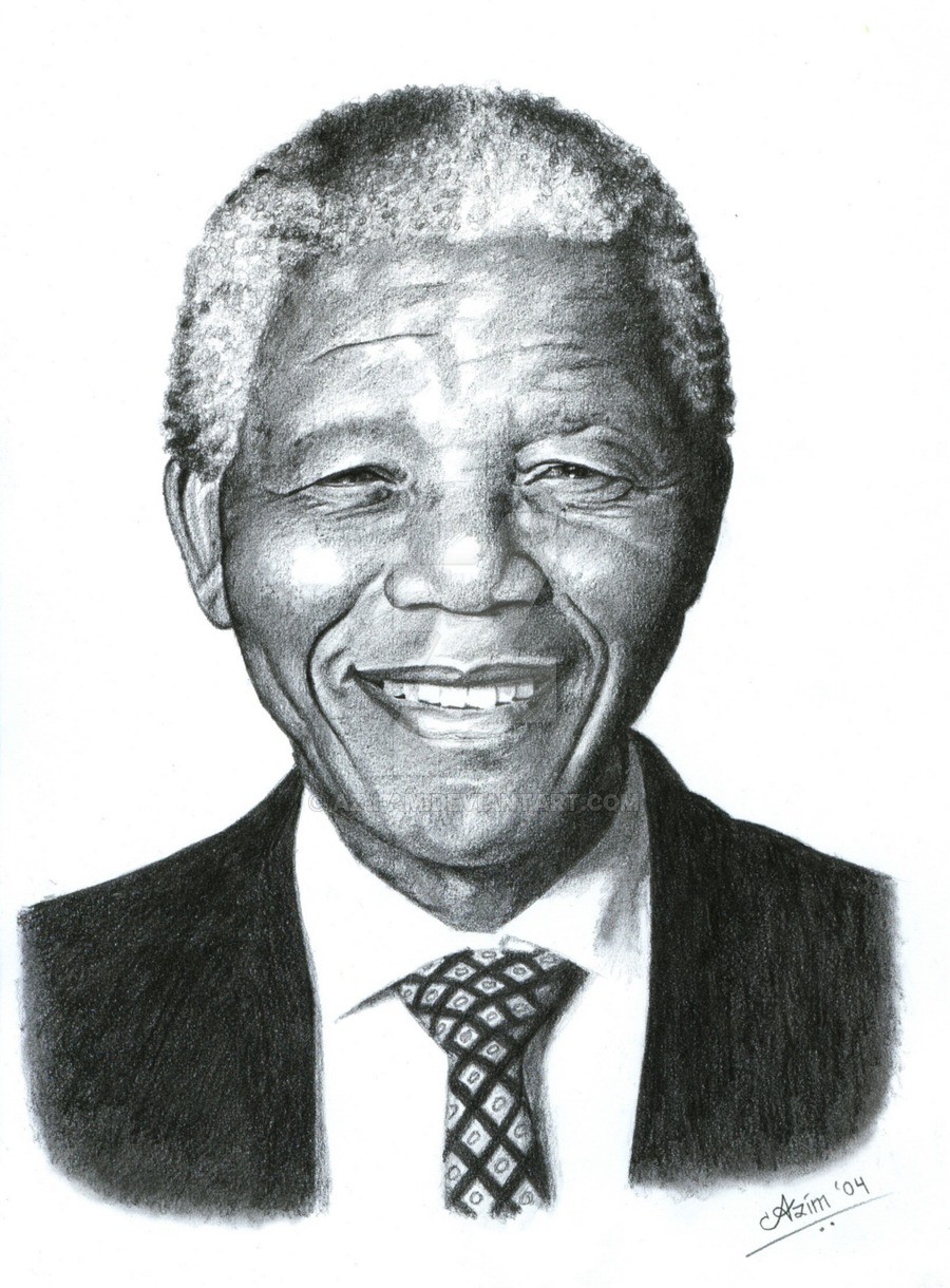 Nelson Mandela Image Drawing