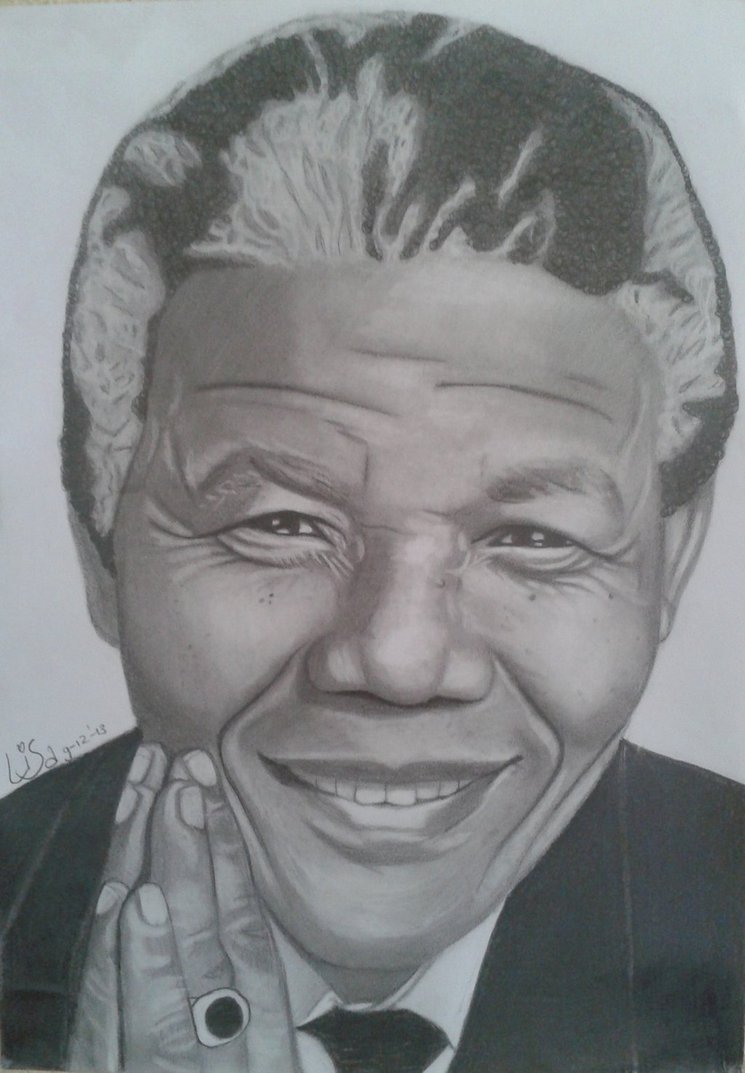 Nelson Mandela Photo Drawing
