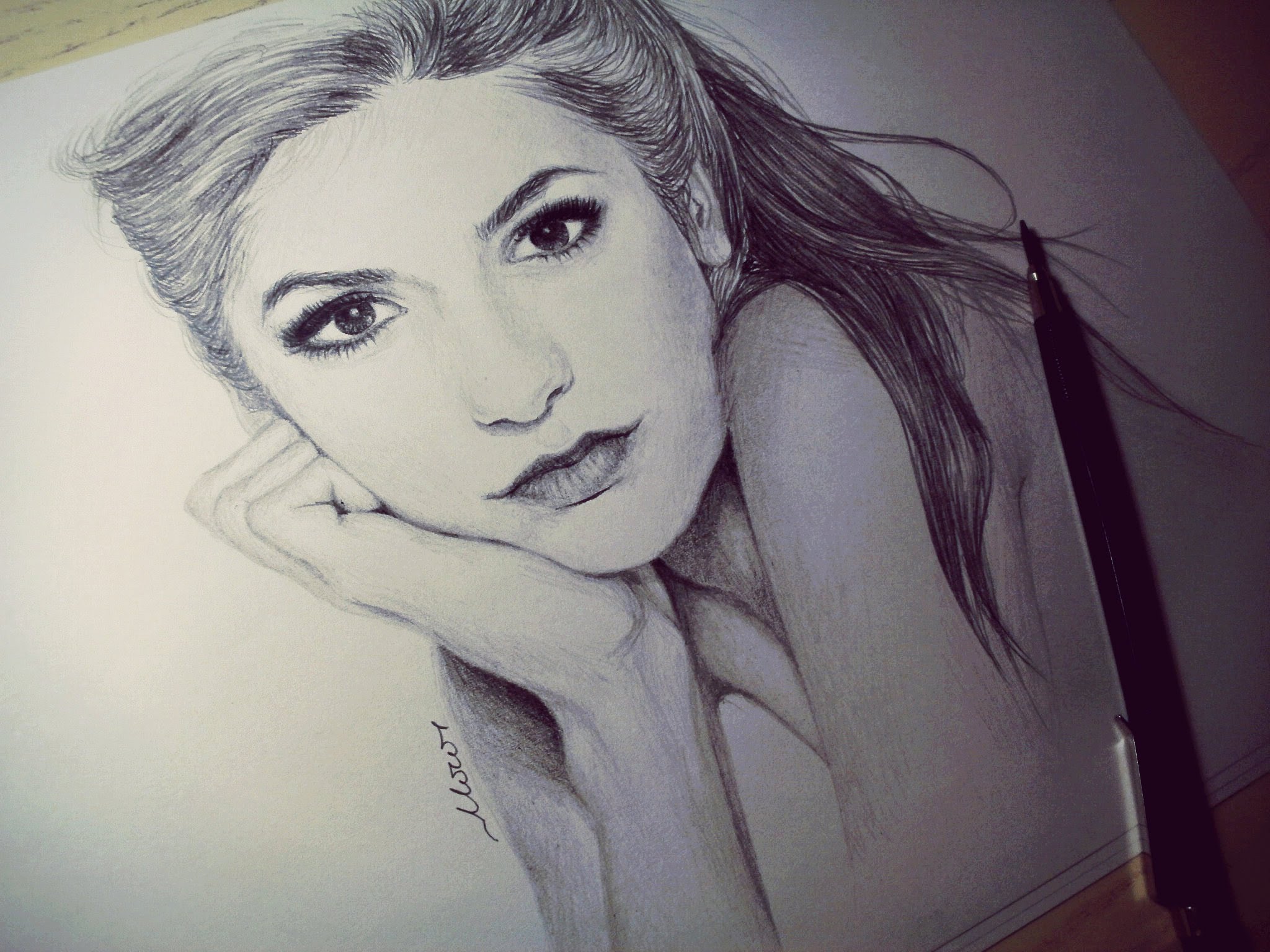 Nina Dobrev Image Drawing