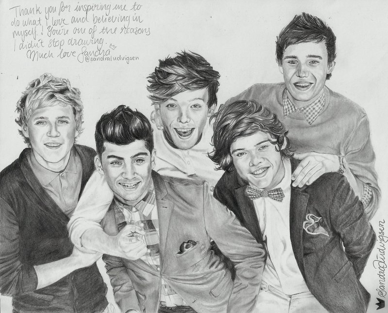 One Direction Realistic Drawing