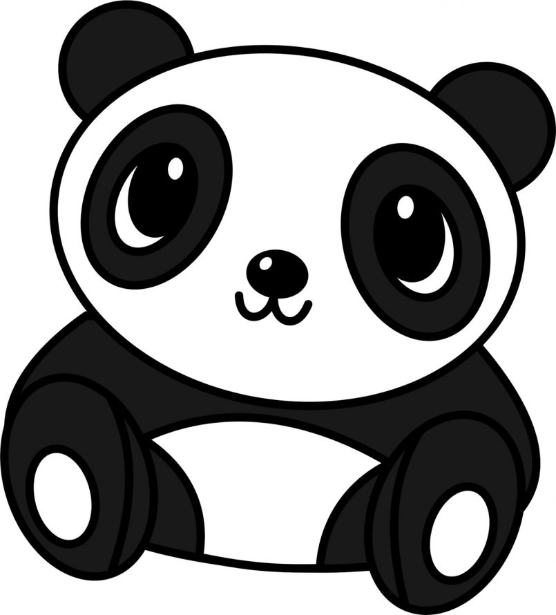 Panda Face Picture Drawing