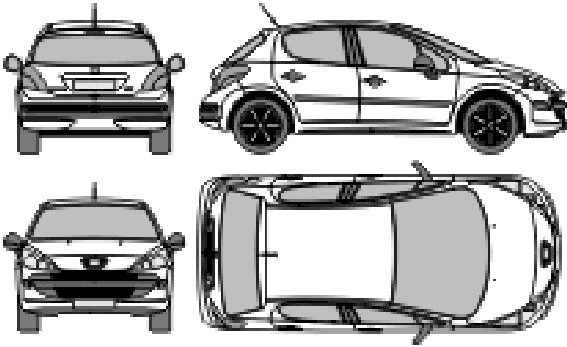Peugeot High-Quality Drawing