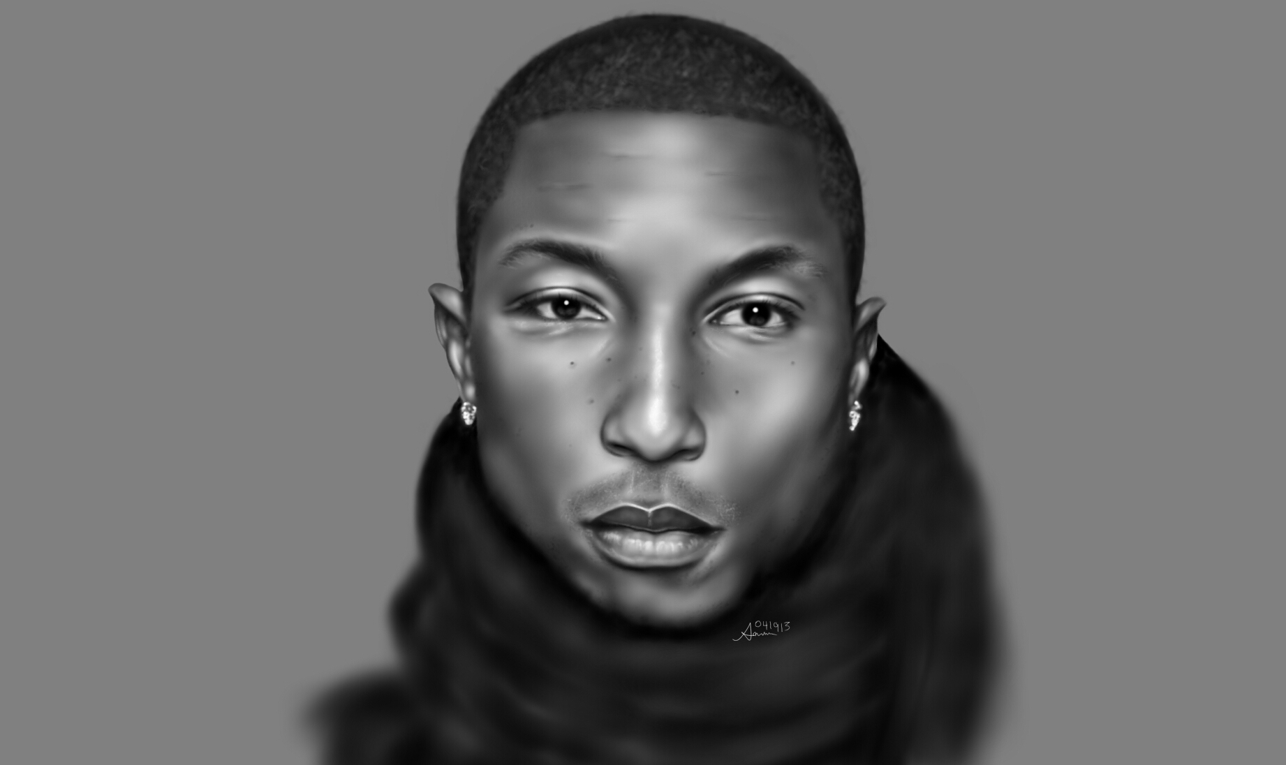 Pharrell Williams Photo Drawing