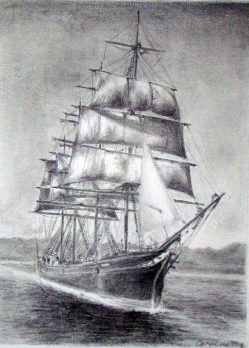 Pirate Boat Drawing Creative Art