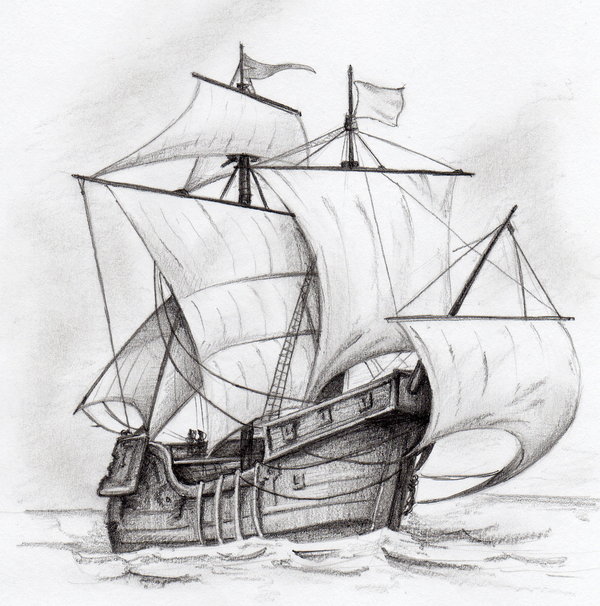 Pirate Boat Drawing Picture