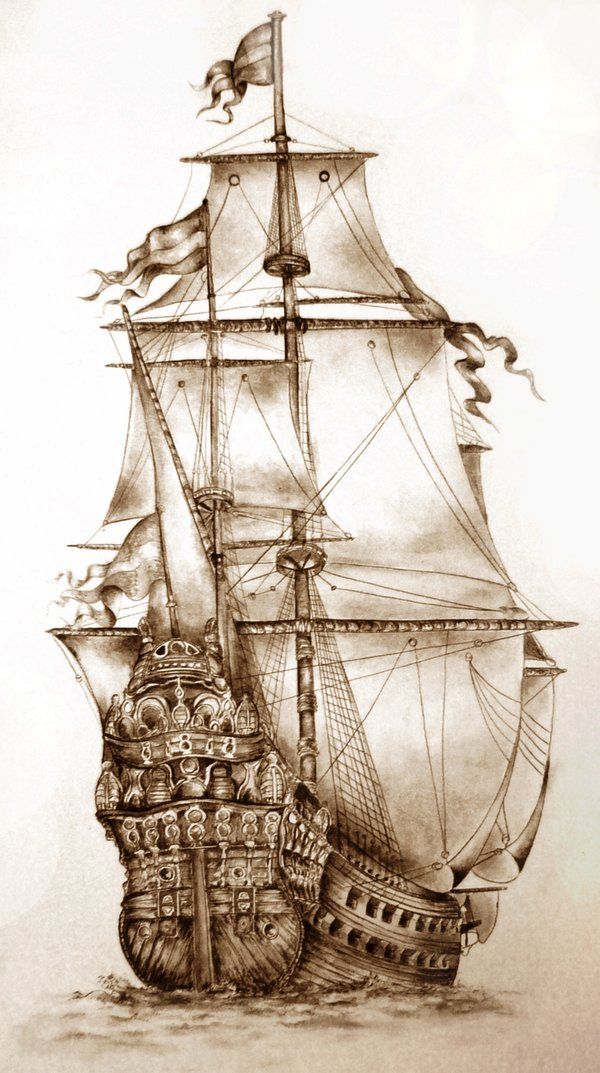 Pirate Boat Pic Drawing