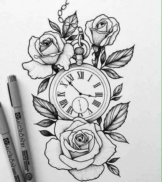 Pocket Watch Beautiful Image Drawing