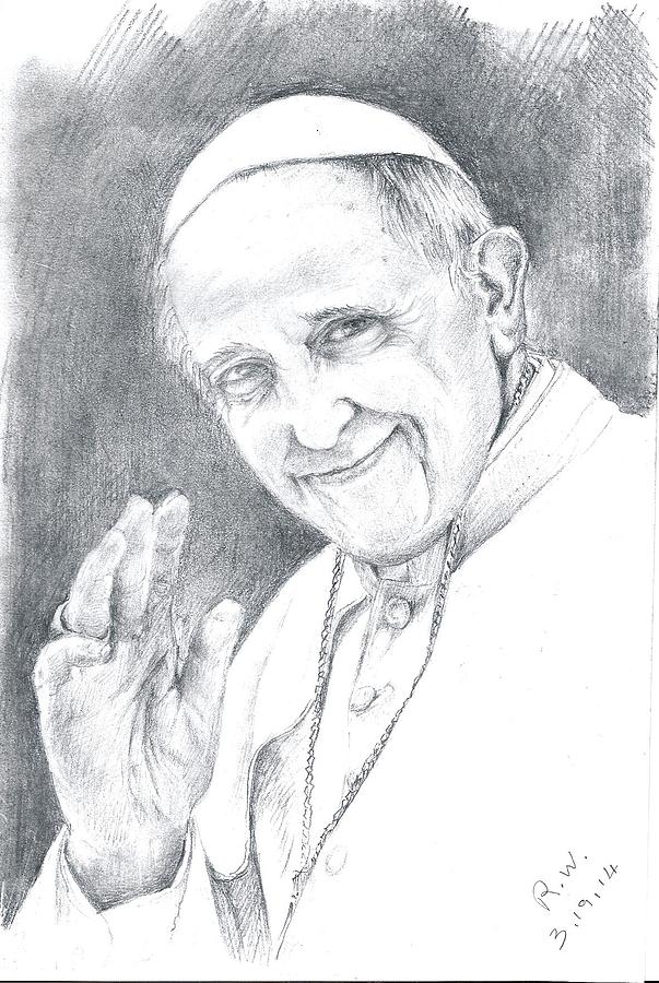 Pope Francis Drawing Art