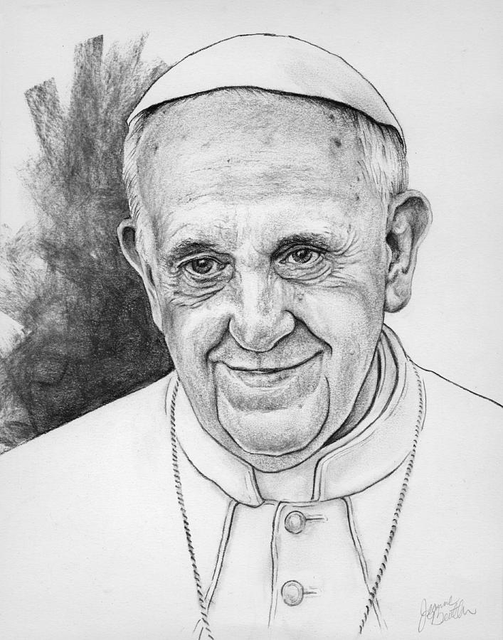 Pope Francis High-Quality Drawing