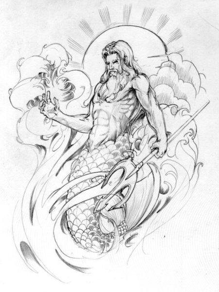 Poseidon Amazing Drawing