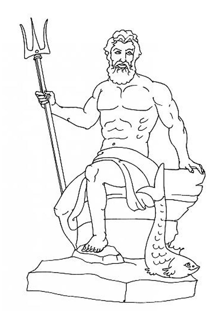 Poseidon High-Quality Drawing